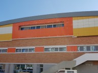 초등학교 외벽 알루미늄 판 외벽 설치 및 창호 공사