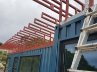 콘테이너 주택 지붕 하지작업