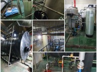 보일러배관과 펌프를 연결하는 작업