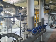 PCW 배관설치작업 진행중