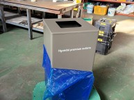 서스 304 쓰레기통 제작분 채 도장 및 실크 인쇄