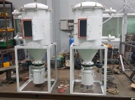 백필터 2대 주문제작먼저 레이져 가공하여 부분제작을 집진기 구조물 제작 도장작업 후 집진기 내부 필터 조립