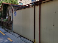 슬라이딩 문 레일 보수작업