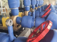 100일간의 배관 설치작업을 마무리하고 내화충전제 방화실리콘 그리고 보온제로 마감 시공