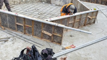 원산면 내동 레미콘 타설작업