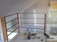 실내 난간 설치작업 평철과 파이프로 작업했습니다