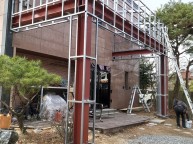 지축동 소재 단족주택 기둥설치작업