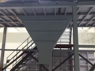 탈수설비 슬러지 호퍼를 철판3T 를 레이져 제작하여 현장에제작설치