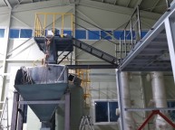 원료투입용 호퍼를 철판 6T로 의뢰레이져 가공 후 제작설치