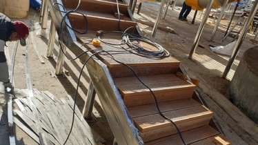 신정동 계단 데크작업