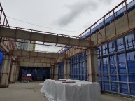 판넬 하지작업 진행중